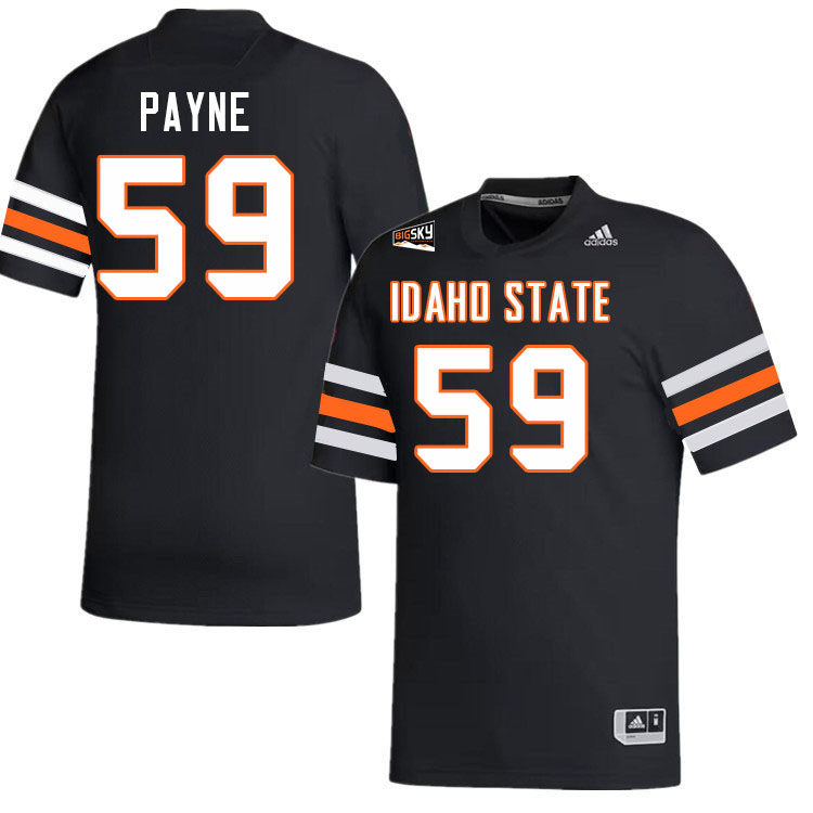 Men #59 Todd Payne Idaho State Bengals 2023 College Football Jerseys Stitched-Black